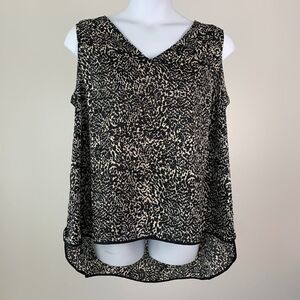 Lane Bryant sz 18 Plus Sleeveless Top Tunic V-neck Hi Low Hem New NWT